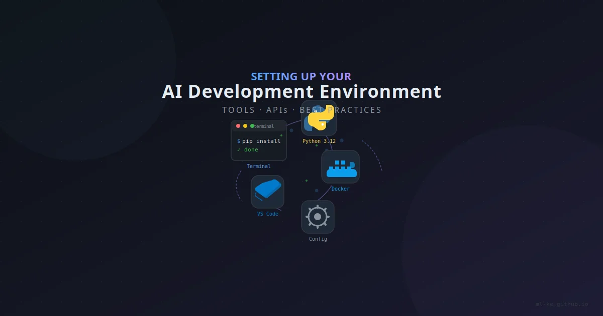 Developer workstation setup with tools and connections