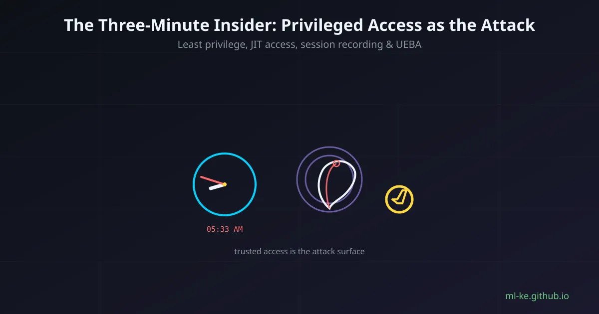 A vendor badge granting live backend access at 5:30 AM, with a three-minute countdown to a code change